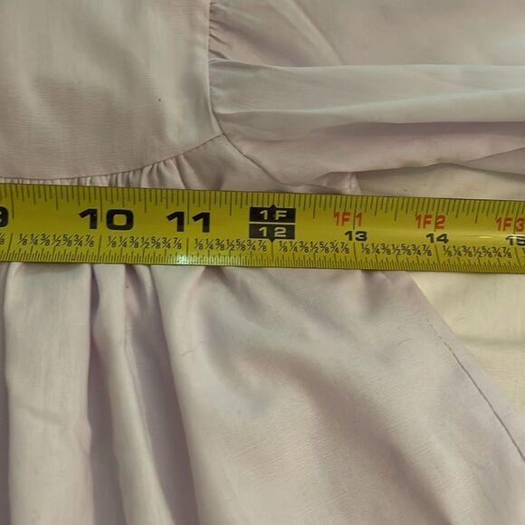 Bryan Vintage Pink Dress Infant Size 18 Months Made in USA Lace Trim - Picture 6 of 11